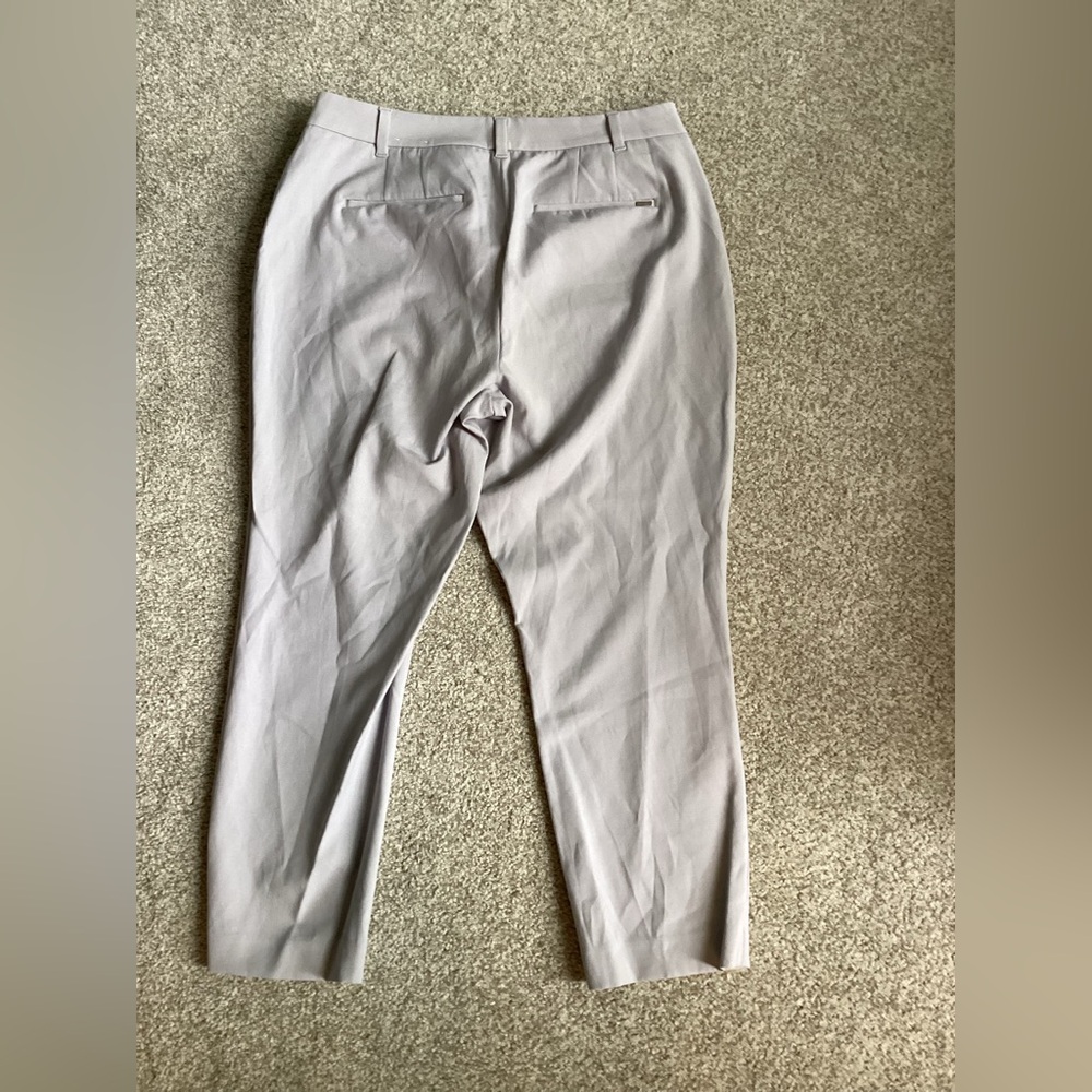 White House Black Market Gray Cropped Pants - Picture 2 of 2